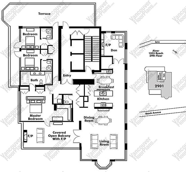 Floor Plan 2901 1005 Beach