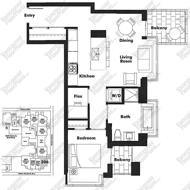 Floor Plan 206 1633 Ontario