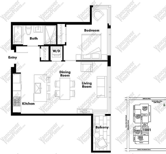 Floor Plan 1001 1616 Columbia