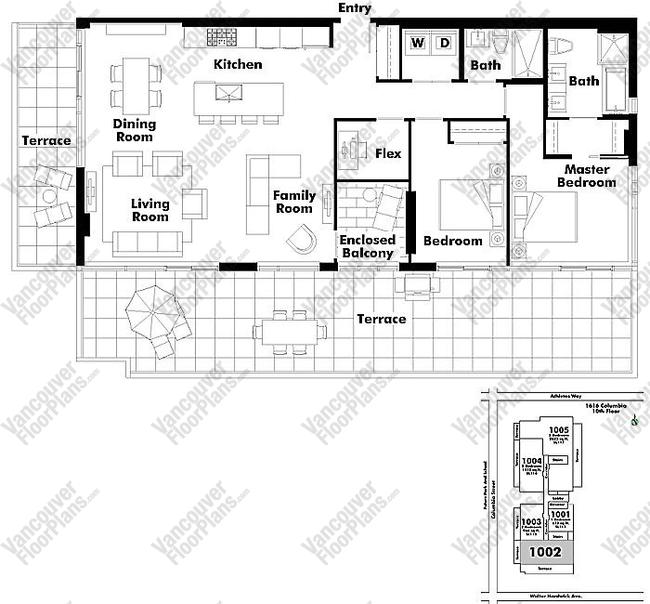 Floor Plan 1002 1616 Columbia