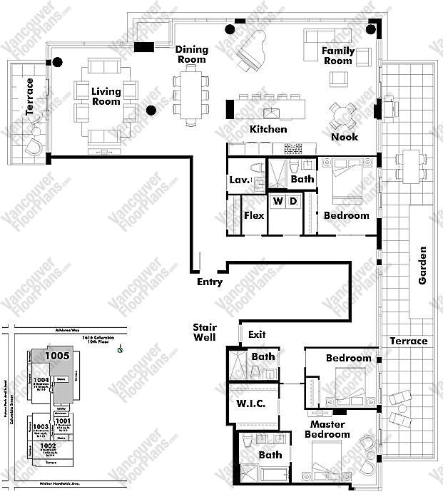 Floor Plan 1005 1616 Columbia
