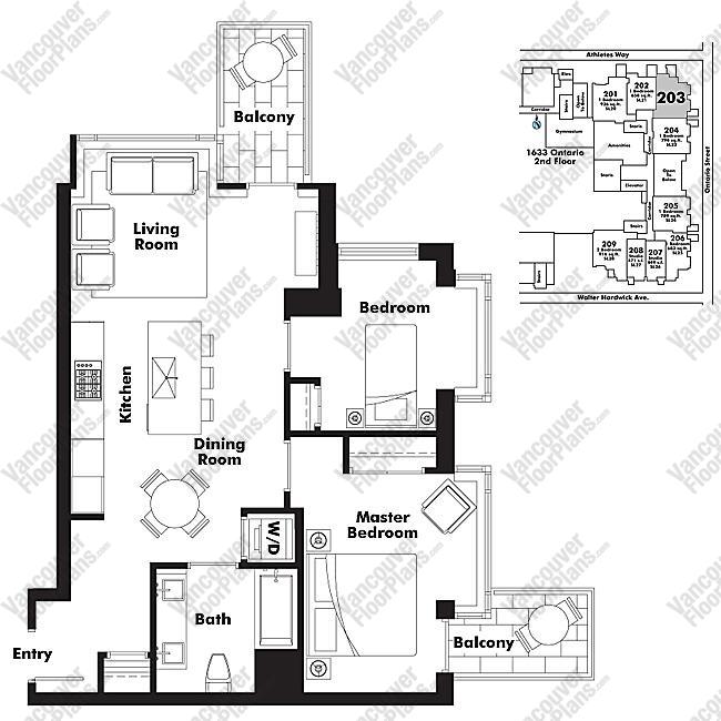 Floor Plan 203 1633 Ontario