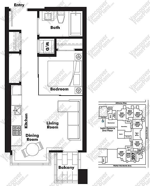 Floor Plan 207 1633 Ontario