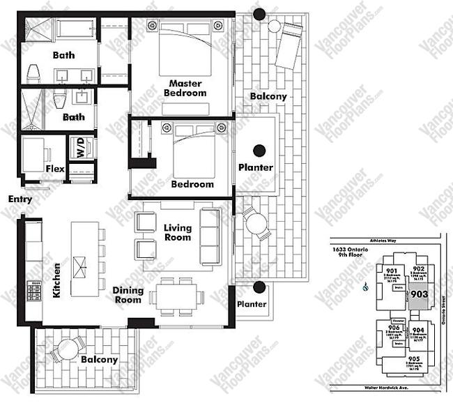 Floor Plan 903 1633 Ontario