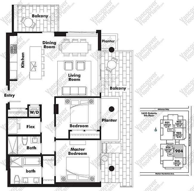 Floor Plan 904 1633 Ontario