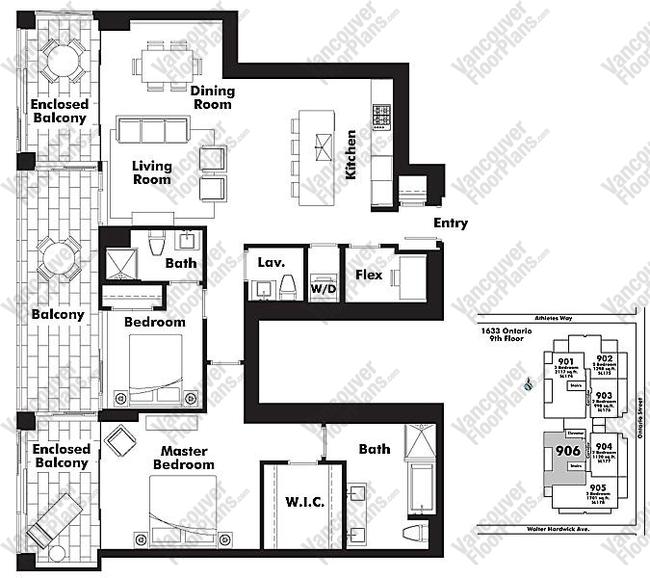 Floor Plan 906 1633 Ontario