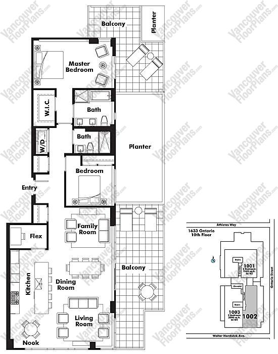 Floor Plan 1002 1633 Ontario