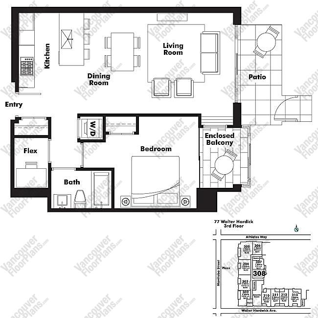 Floor Plan 308 77 Walter Hardwick Ave.