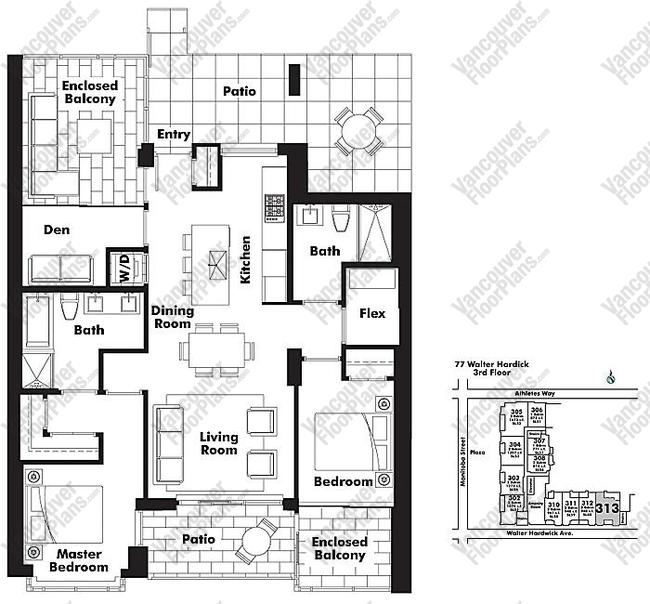 Floor Plan 313 77 Walter Hardwick Ave.