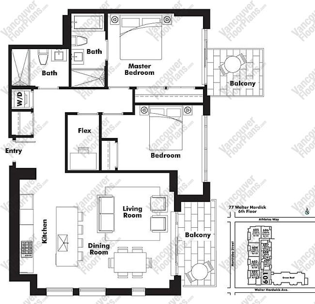 Floor Plan 601 77 Walter Hardwick Ave.