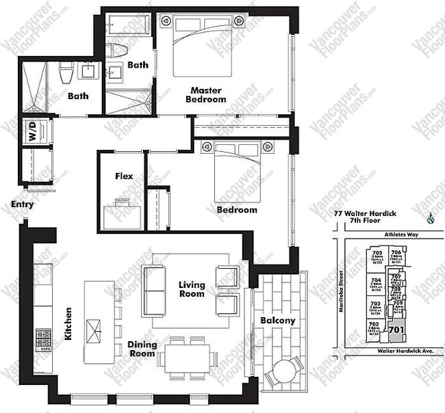 Floor Plan 701 77 Walter Hardwick Ave.
