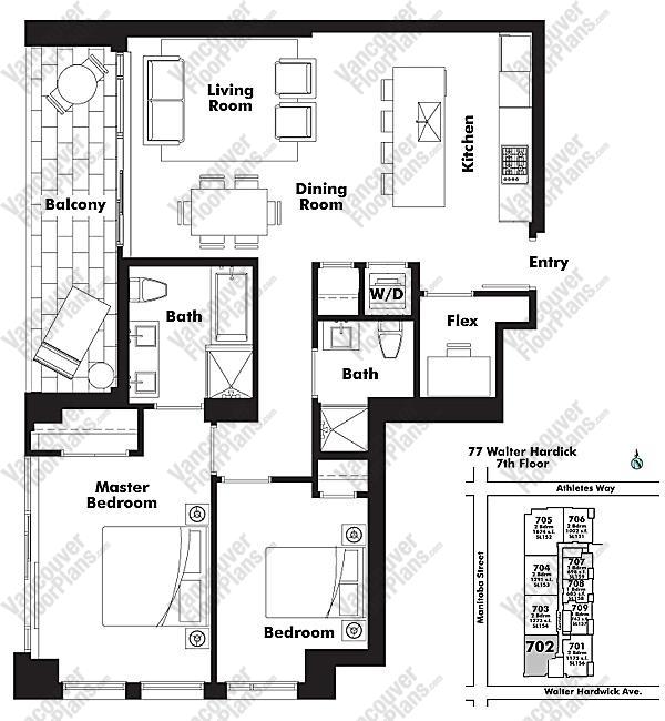 Floor Plan 702 77 Walter Hardwick Ave.