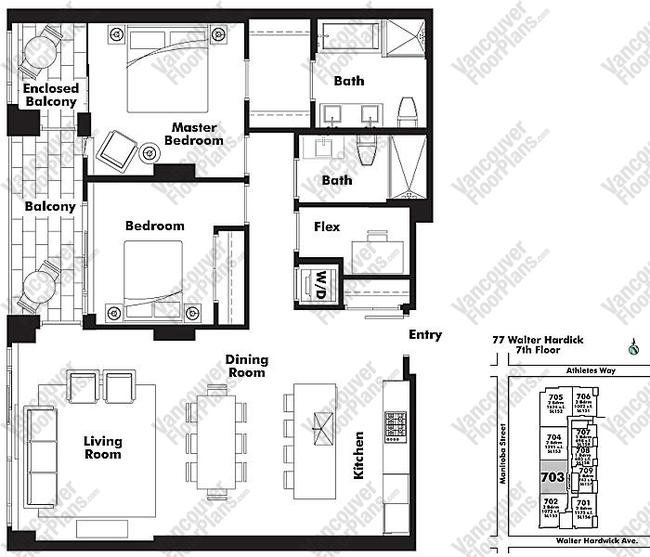 Floor Plan 703 77 Walter Hardwick Ave.
