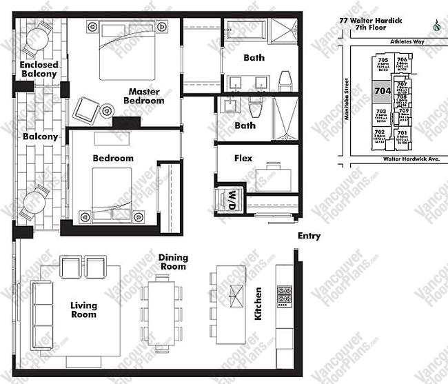 Floor Plan 704 77 Walter Hardwick Ave.