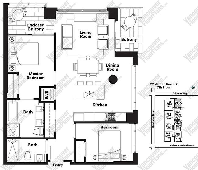 Floor Plan 706 77 Walter Hardwick Ave.