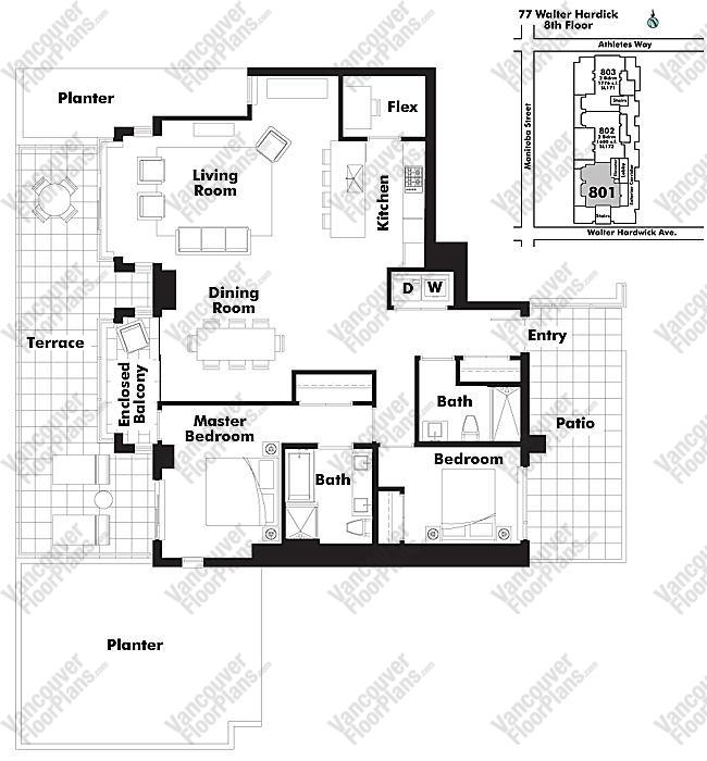 Floor Plan 801 77 Walter Hardwick Ave.