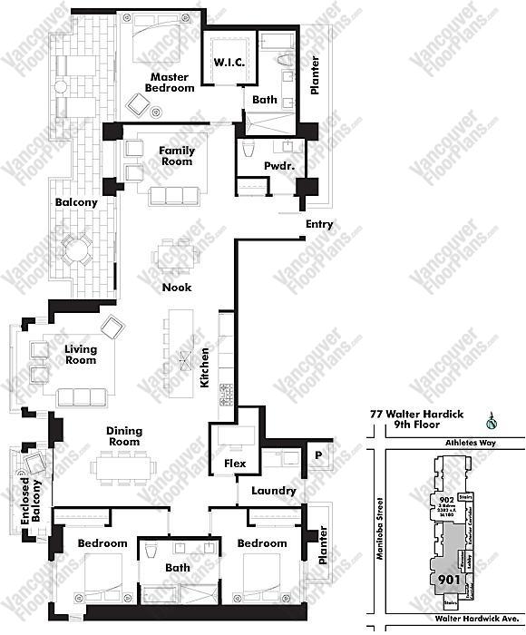 Floor Plan 901 77 Walter Hardwick Ave.
