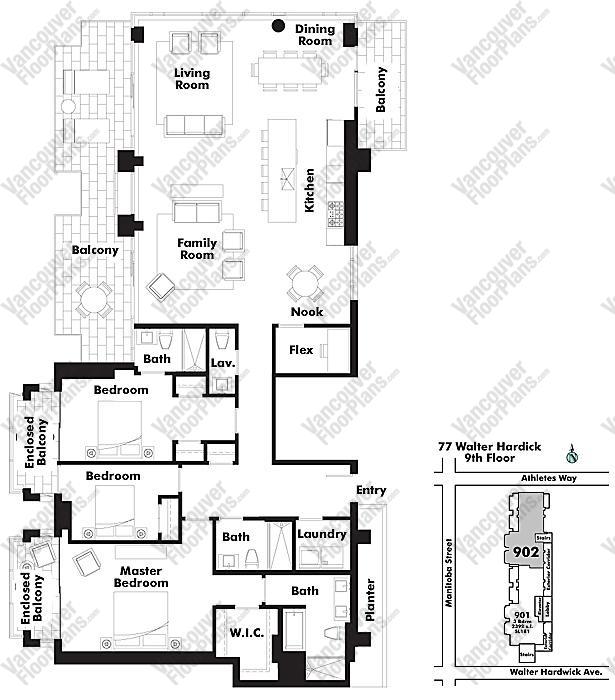 Floor Plan 902 77 Walter Hardwick Ave.