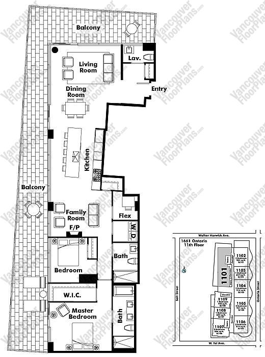 Floor Plan 1101 1661 Ontario