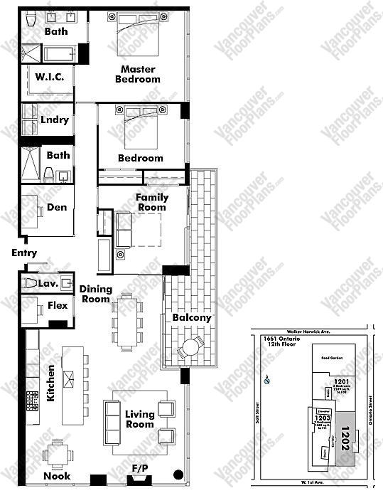 Floor Plan 1202 1661 Ontario