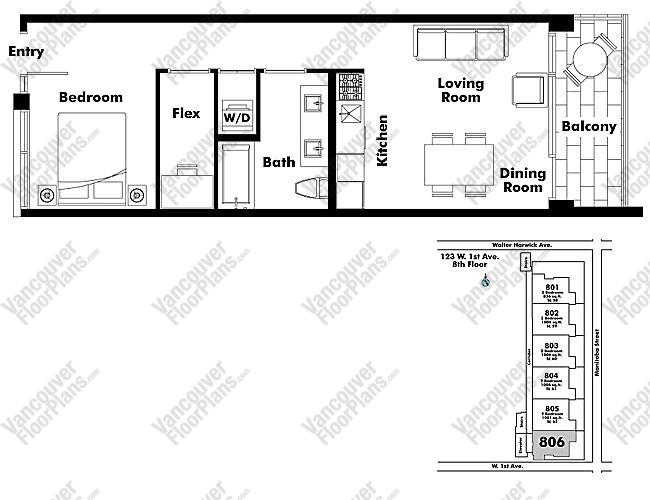 Floor Plan 806 123 W. 1st Ave.