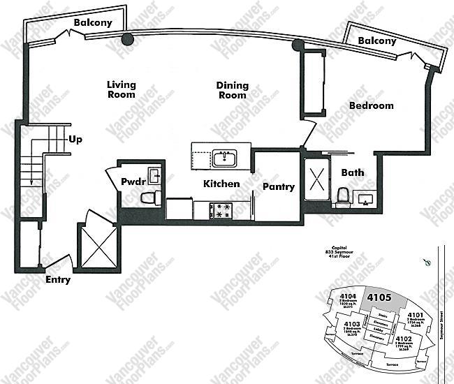 Floor Plan PH 5 833 Seymour