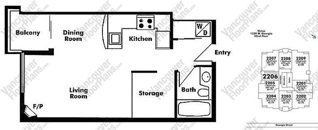 Floor Plan 2206 1239 West Georgia