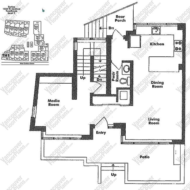 Floor Plan TH1 1233 W. Cordova