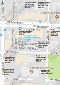 West 10th & Maple Area Map