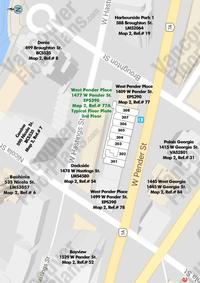 West Pender Place Area Map