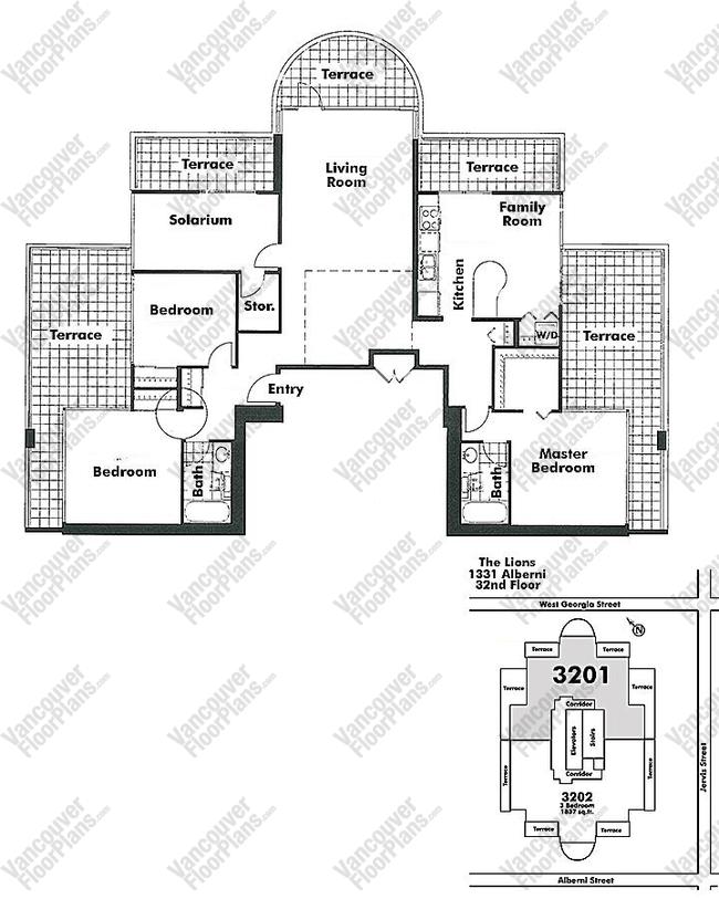 Floor Plan 3201 1331 Alberni