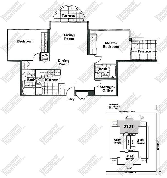 Floor Plan 3101 1331 Alberni