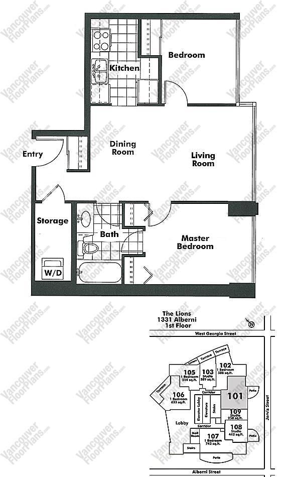 Floor Plan 101 1331 Alberni