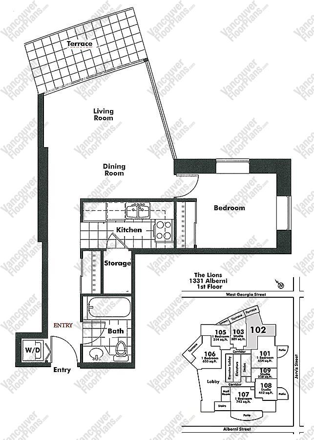 Floor Plan 102 1331 Alberni