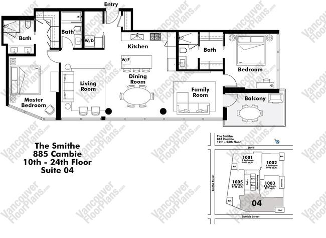 Floor Plan 190 885 Cambie Street