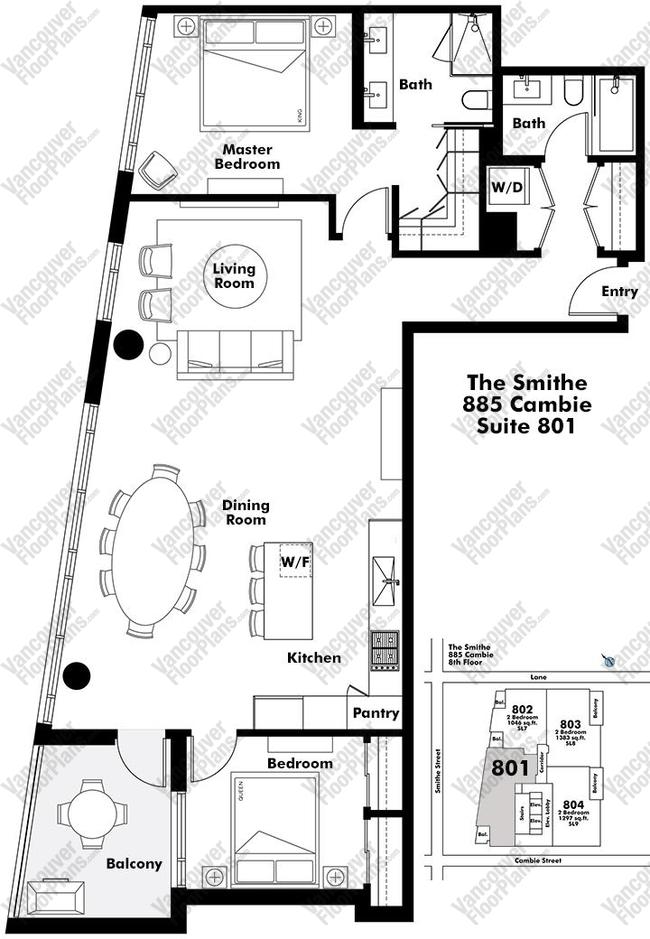 Floor Plan 801 885 Cambie Street