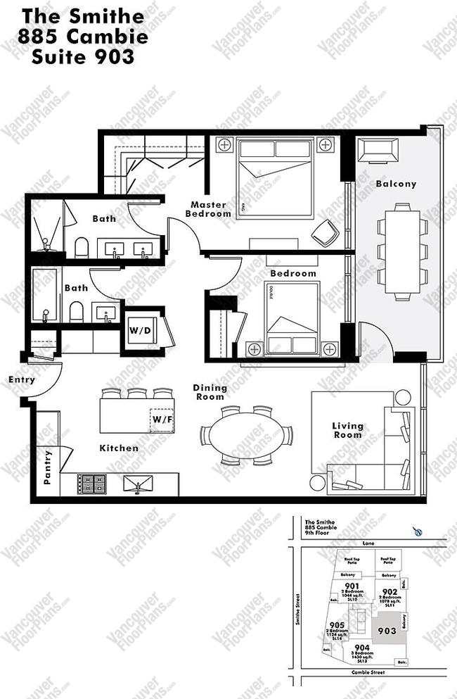 Floor Plan 903 885 Cambie Street