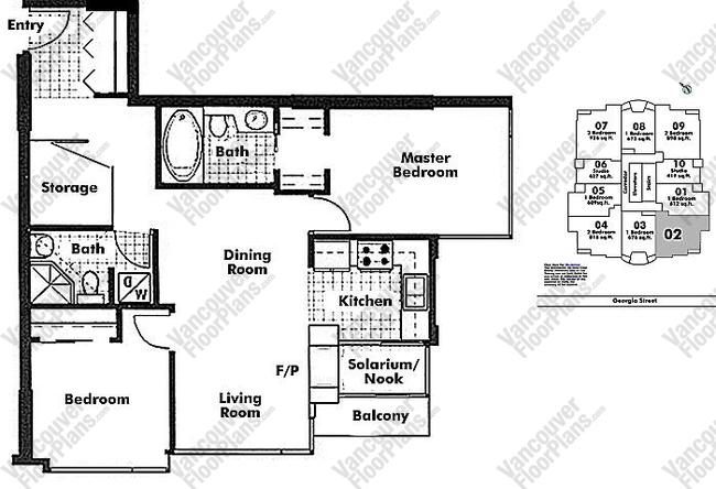 Floor Plan 1502 1239 West Georgia