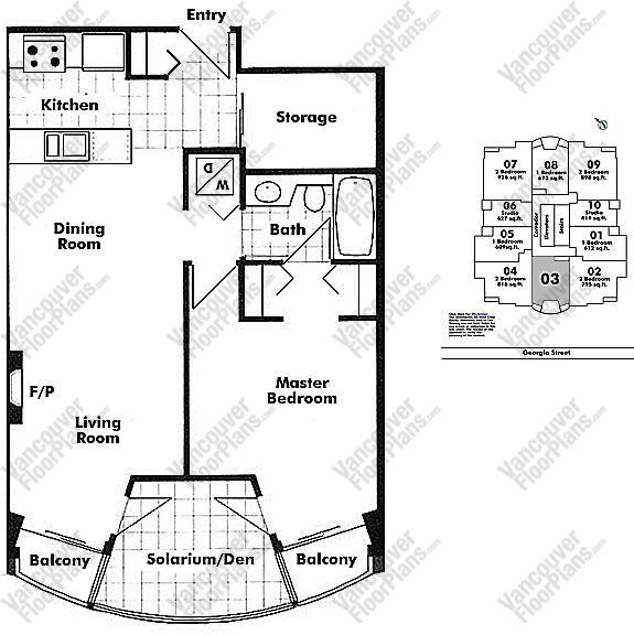Floor Plan 1003 1239 West Georgia