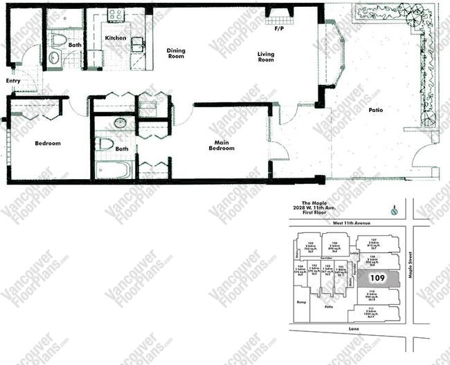Floor Plan 109 2028 W 11th Ave