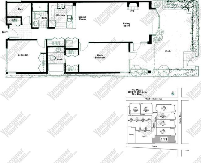 Floor Plan 111 2028 W 11th Ave