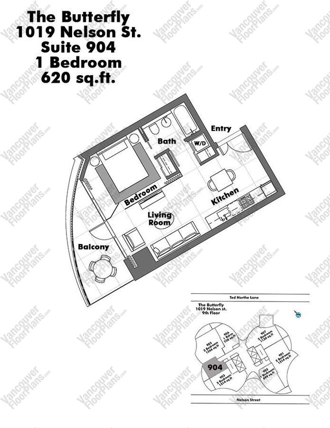 Floor Plan 904 1019 Nelson Street