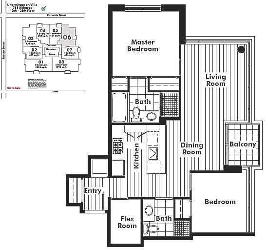 2006 788 RICHARDS STREET, Vancouver, BC Floor Plan