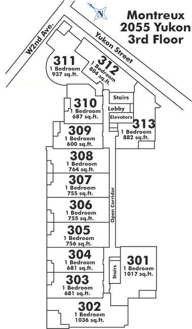 306 2055 YUKON STREET, Vancouver, BC Floor Plate