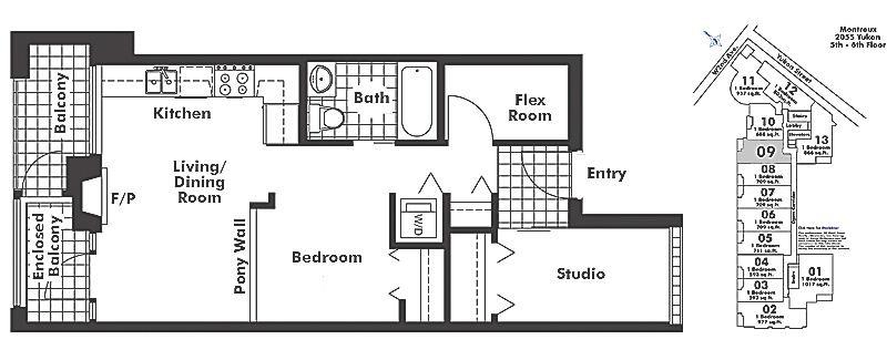 509 2055 YUKON STREET, Vancouver, BC Floor Plan