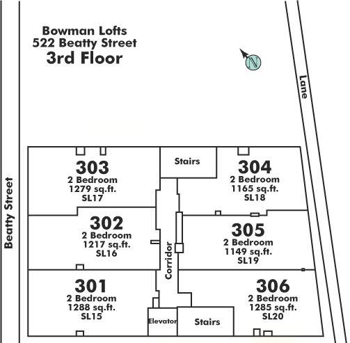 302 528 BEATTY STREET, Vancouver, BC Floor Plate