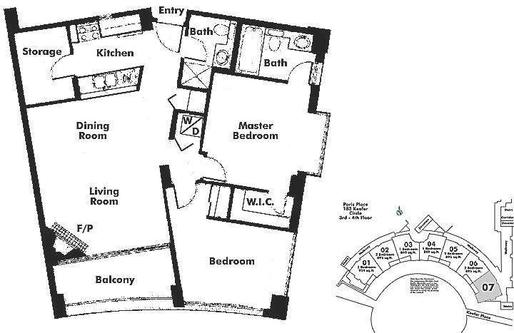 407 183 KEEFER PLACE, Vancouver, BC Floor Plan