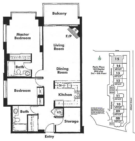 615 555 ABBOTT STREET, Vancouver, BC Floor Plan