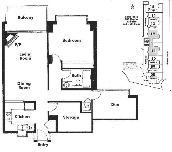 312 555 ABBOTT STREET, Vancouver, BC Floor Plan