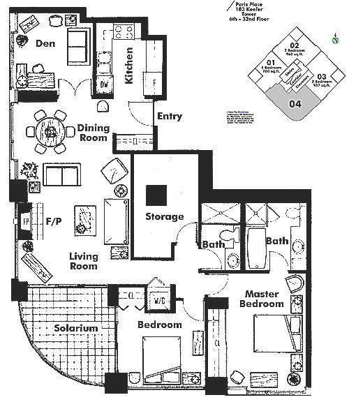 2604 183 KEEFER PLACE, Vancouver, BC Floor Plan